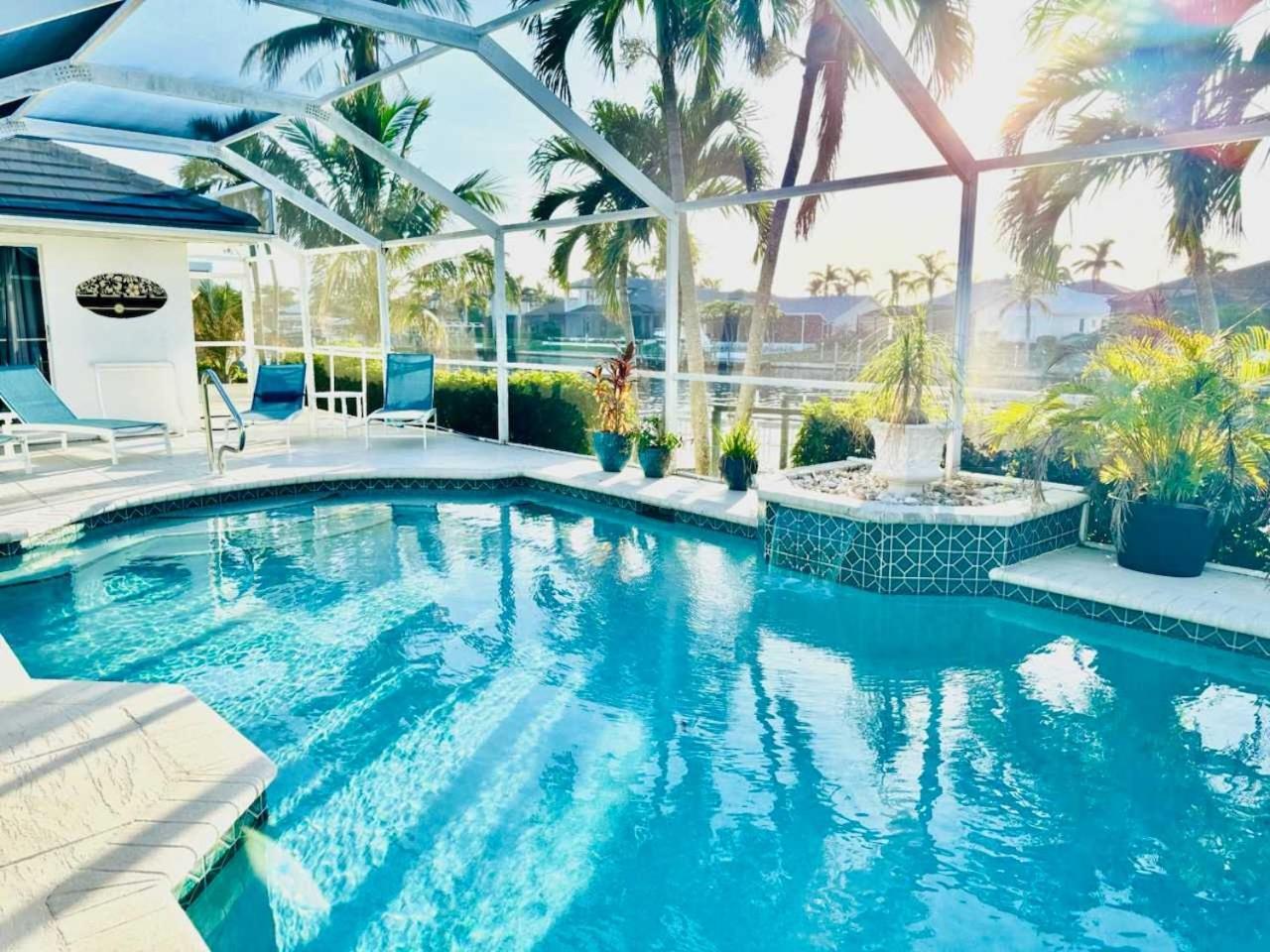 Free Heatedpool On Sailboataccesscanal Boat Lift Villa Cape Coral Exterior photo